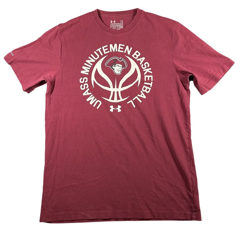 UMass‎ Minutemen Basketball Shirt Mens Large Maroon NCAA Basketball Under Armour